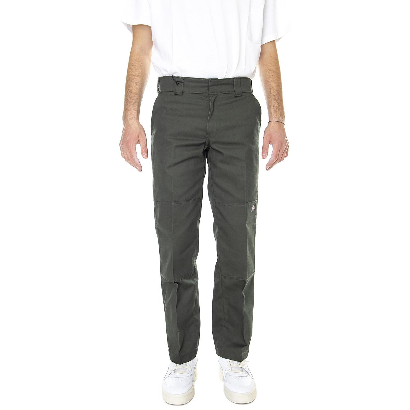 Slim Straight Double Knee Rec Olive - Pantaloni Chino Uomo Verdi DK0A4XZEOGX1  DICKIES 