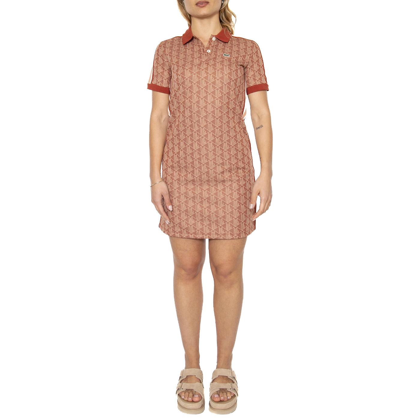 Abitino GTI Brown Dress - Abito Donna Marrone EF2655-GTI  LACOSTE 