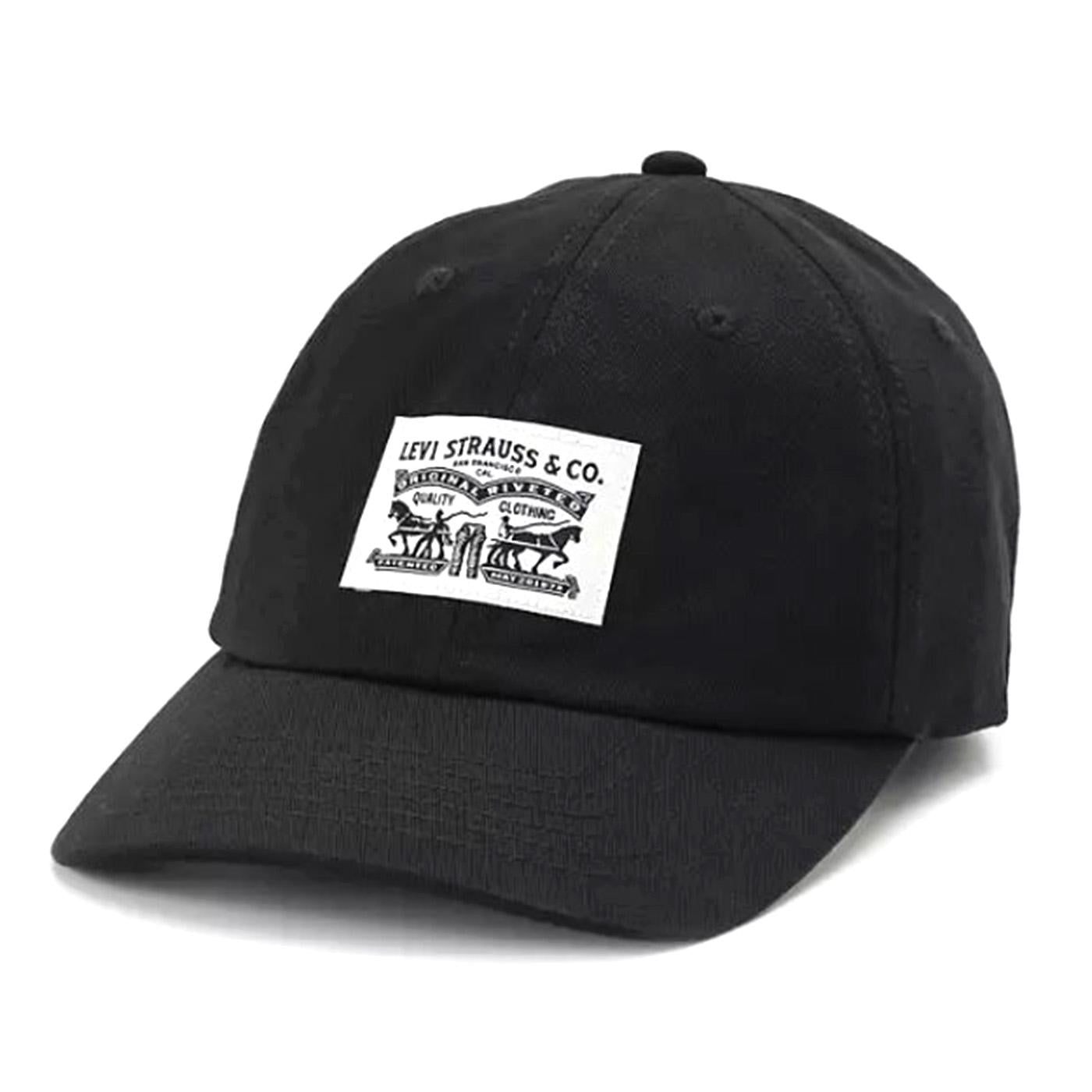 Autunno / Inverno - Relaxed Dad Heritage Cap Caviar Black - Cappellino Nero 000A9-0000 . LEVIS 