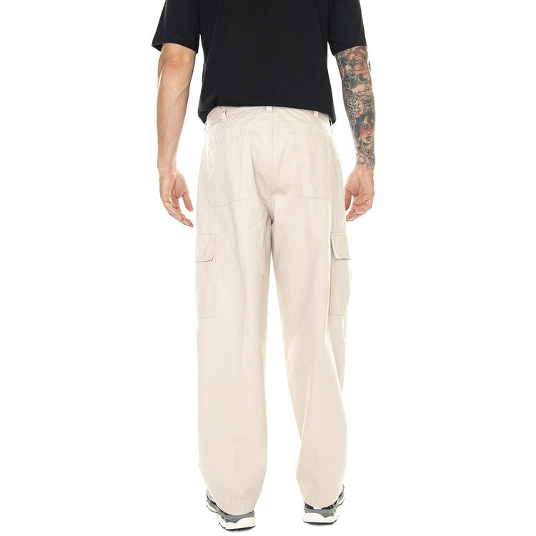 M' Bigwig Baggy Twill Cargo Panr Silver Grey - Pantaloni Uomo Beige 142020217-SIG  OBEY 