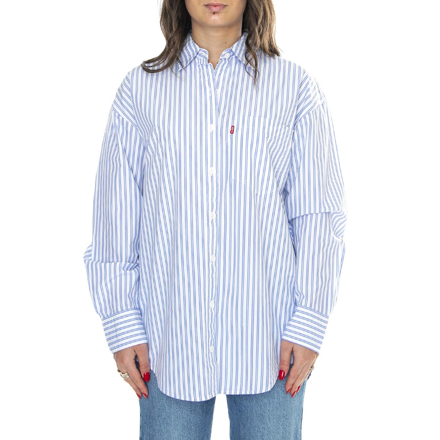 Lola Shirt Bearberry Stripe Blue Yonder Blue - Camicia Donna Blu / Multicolore A9179-0001  LEVIS 