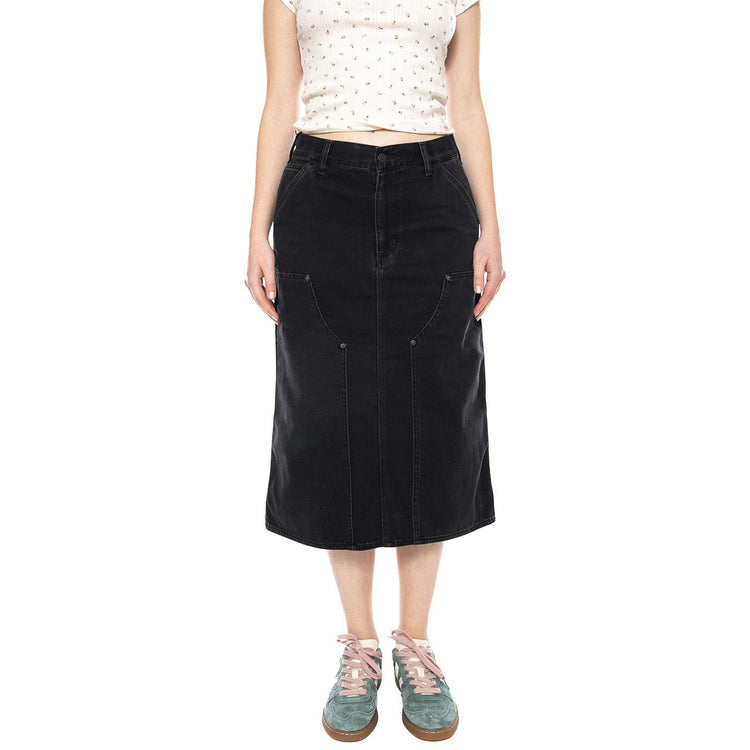 W' Double Knee Skirt Denim - Gonna Longuette Donna Blu I035880_89_06 . CARHARTT WIP 