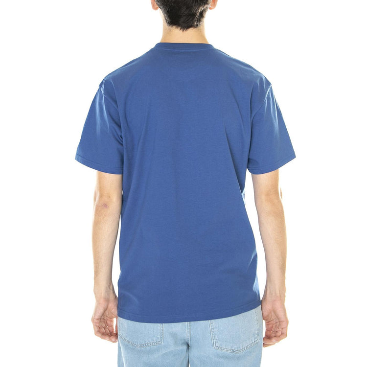 M' S/S Chase T-Shirt Liberty / Gold - Maglietta Girocollo Uomo Blu 287159_1  CARHARTT WIP 