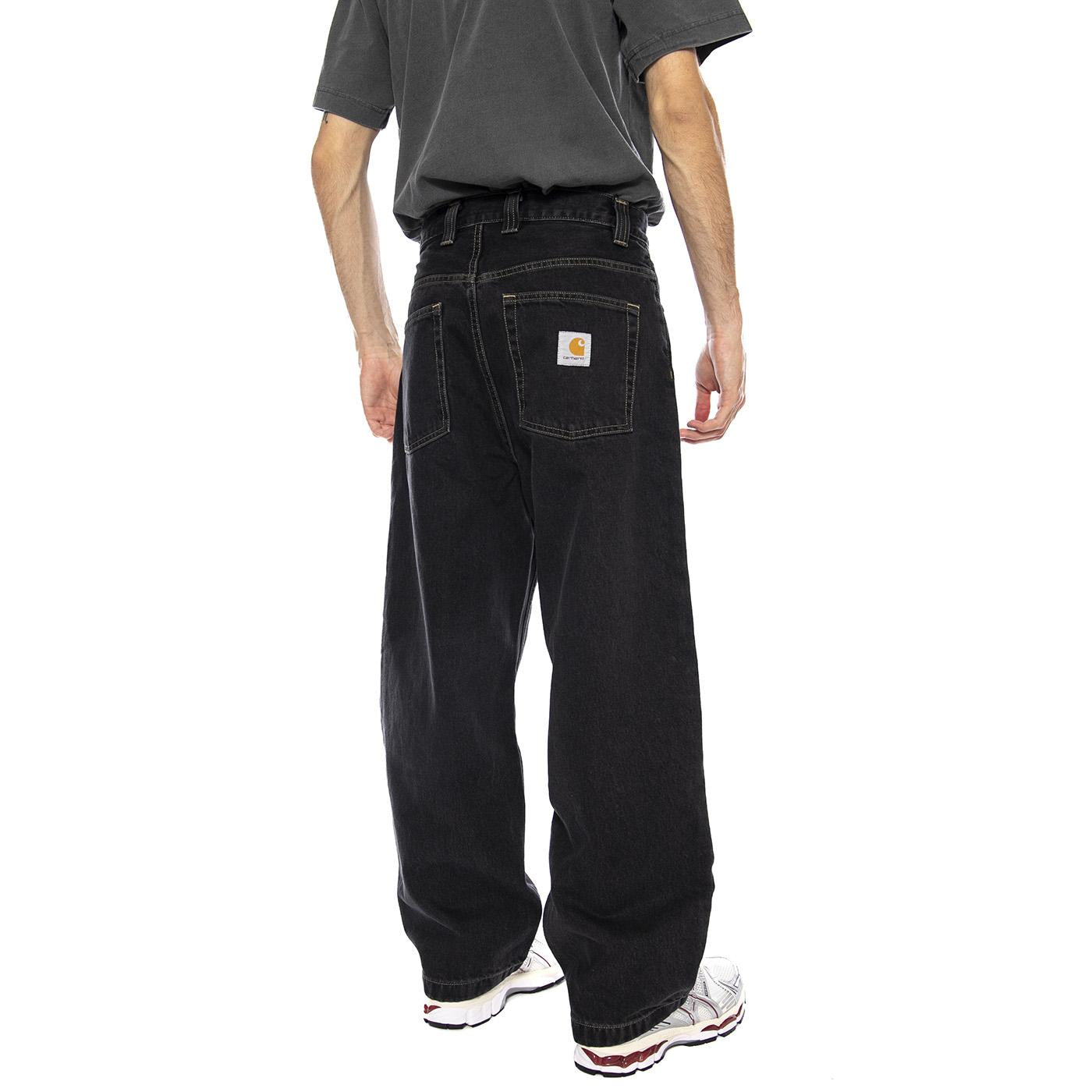 Carhartt WIP Brandon Pant Cotton Smith Jeans Black Stone Washed - Pantaloni Uomo Neri I035893.89.06  CARHARTT WIP 