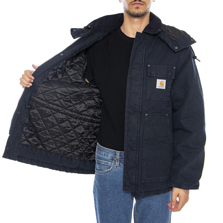 Ambel Coat Deep Night / Deep Night - Giacca con Cappuccio Uomo Blu I035616.3B306  CARHARTT WIP 