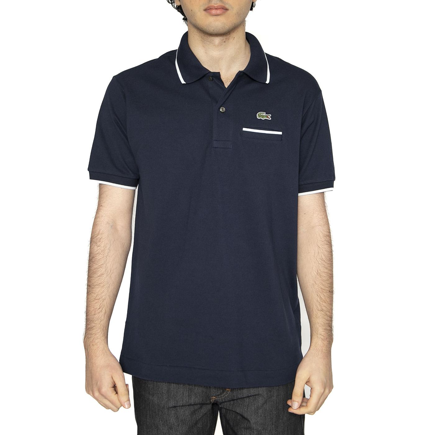 Maglietta M/C HHW Polo Shirt Blue - Polo Uomo Blu PH9838-HHW . LACOSTE 