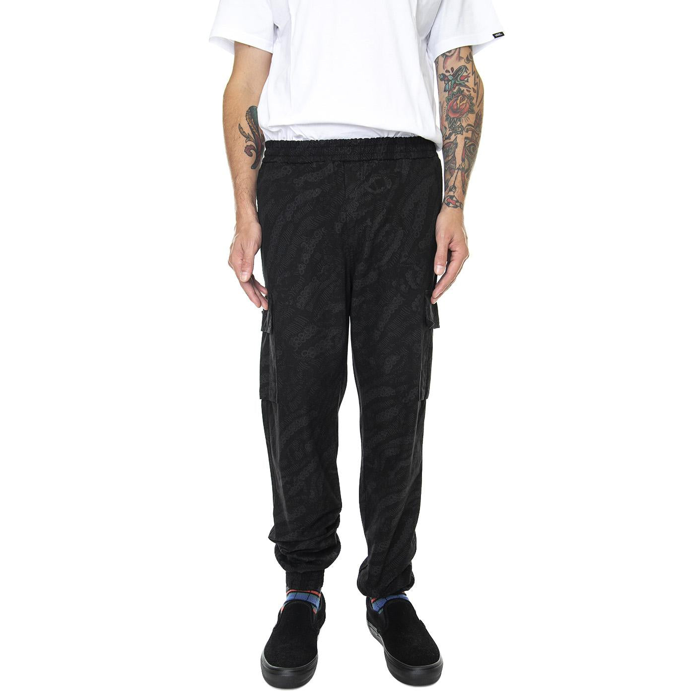 Deco Cargo Jogger Black - Pantaloni Cargo Uomo Neri 22WOCJ09-BLACK  OCTOPUS 