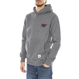 Logo Hoodie Heather Grey - Felpa con Cappuccio Uomo Grigia  Uomo CAT