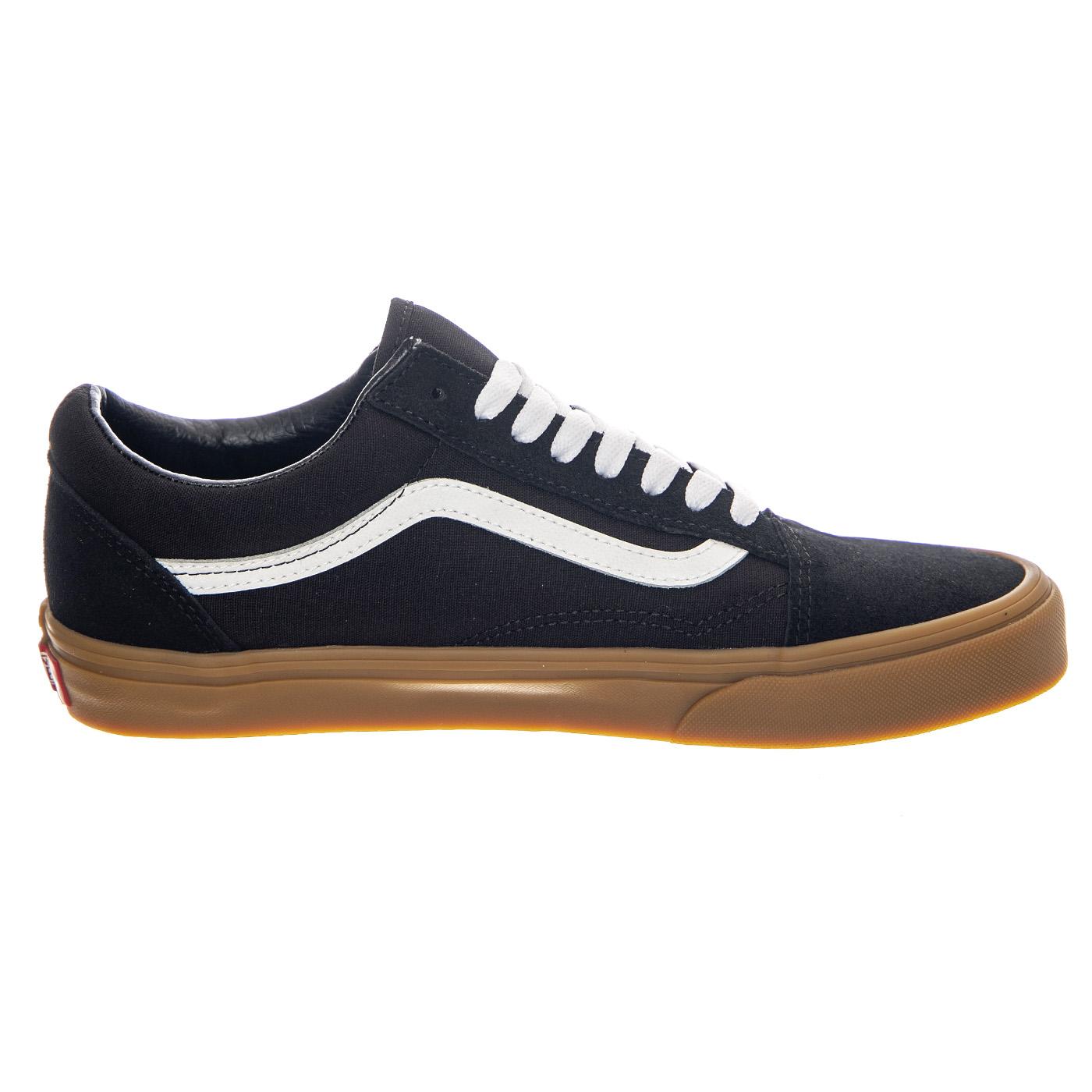 Old Skool Black / Gum - Scarpe Stringate Profilo Basso Uomo Nere VN000CR5B9M1  VANS 