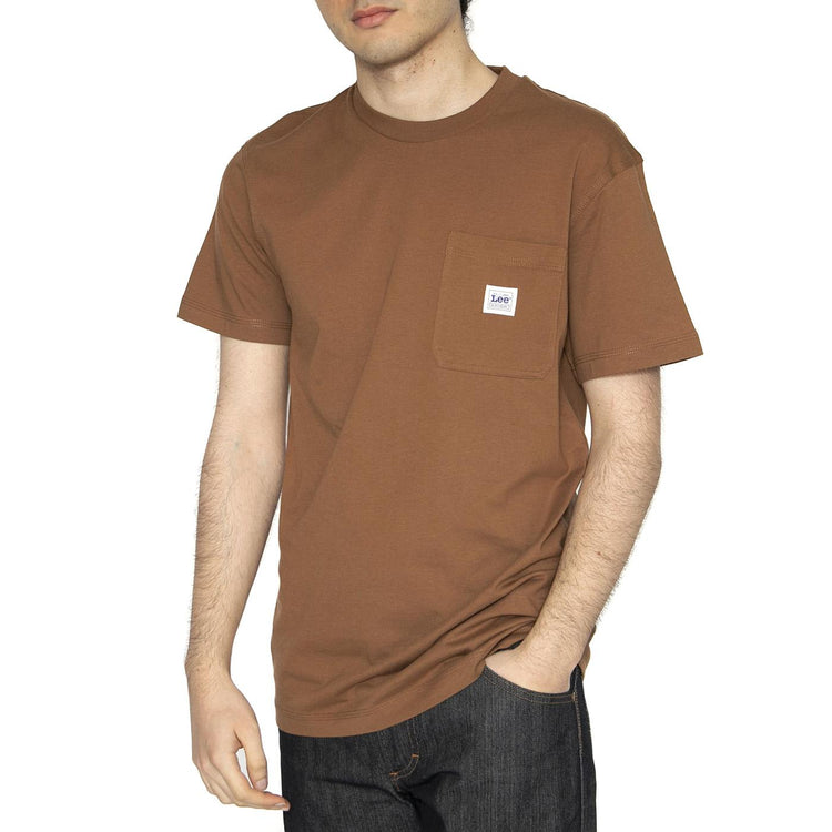 WW Pocket Tee Burlwood - Maglietta Girocollo Uomo Marrone 112364588  LEE 