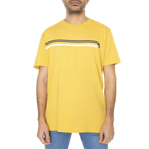 Printed Chest Stripe Tee Butterscotch - Maglietta Girocollo Uomo Gialla 67133-452  BEN SHERMAN 