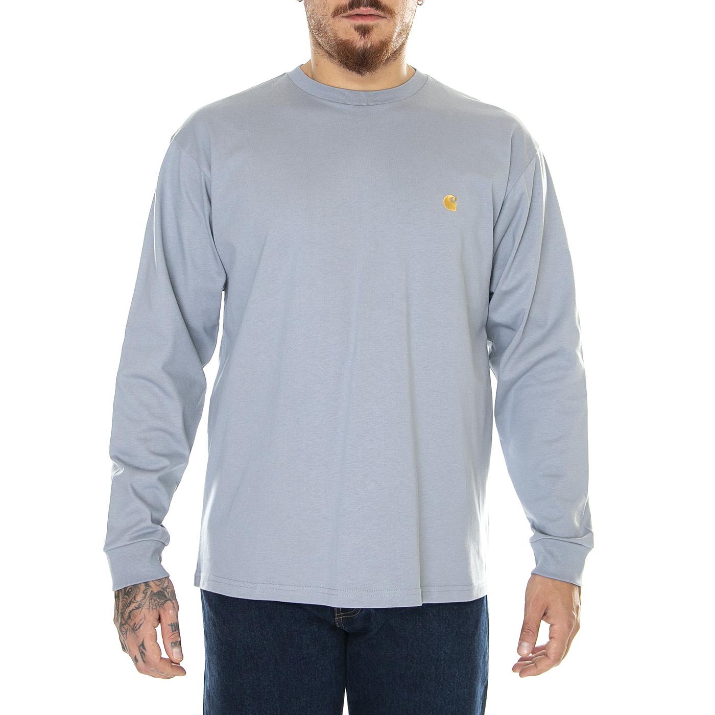 L/S Pocket T-Shirt Mirror / Gold - Maglietta Girocollo Maniche Lunghe Uomo Grigia I026392.1R2XX  CARHARTT WIP 