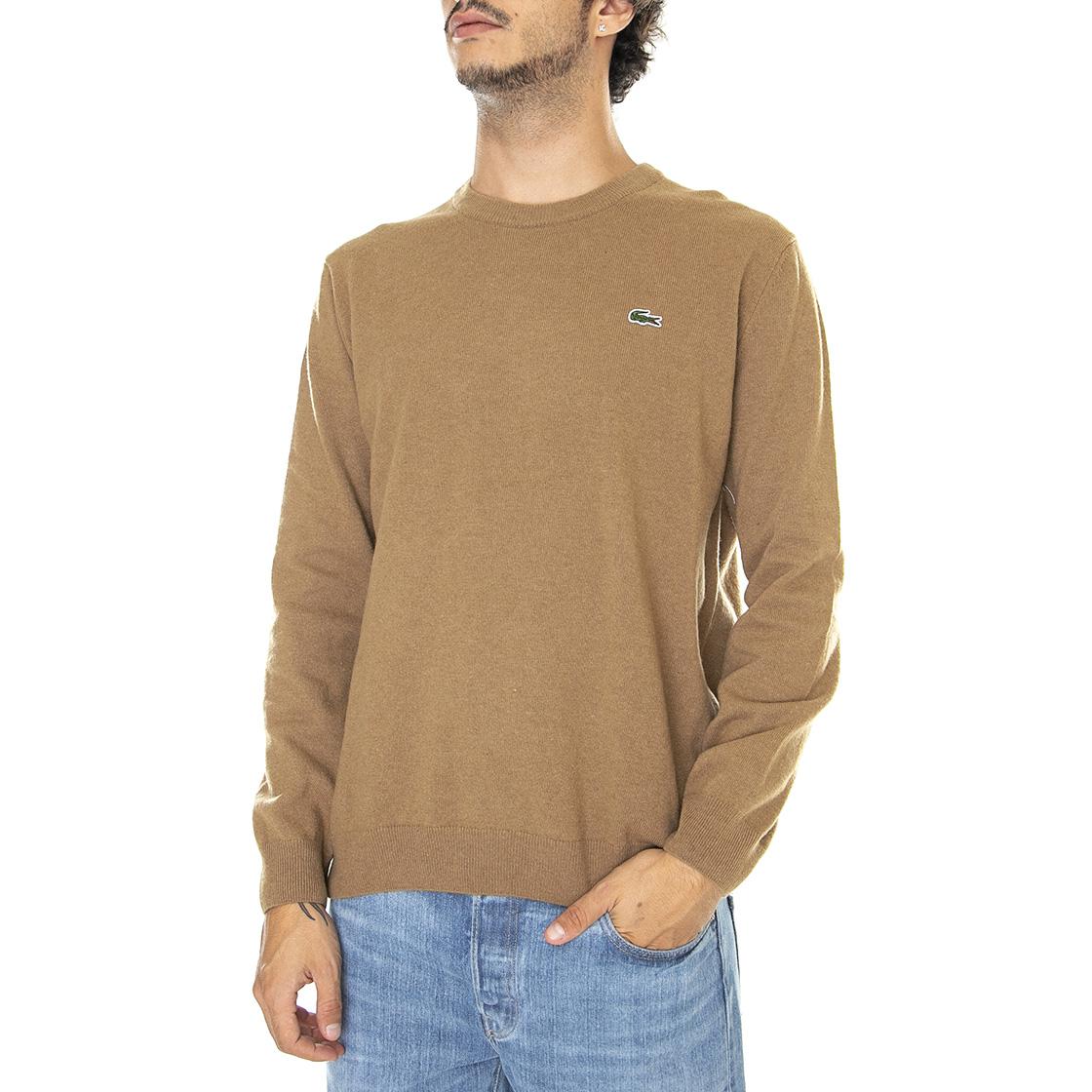 Pullover-Z0W - Maglione Girocollo Uomo Marrone AH3449-Z0W  LACOSTE 