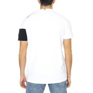 Bat Tee SS N°1 M N.O.White / G .Chiné / Clair - Maglia Girocollo Uomo Bianca 2210565-nwc  LE COQ SPORTIF 