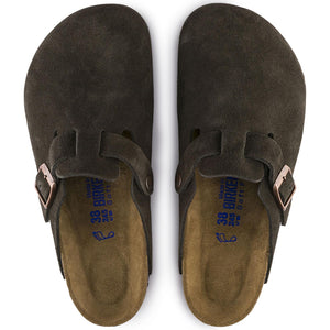 Mens Boston Soft Footbed Mocha Brown Sandals - Narrow Fit 660463 . BIRKENSTOCK 