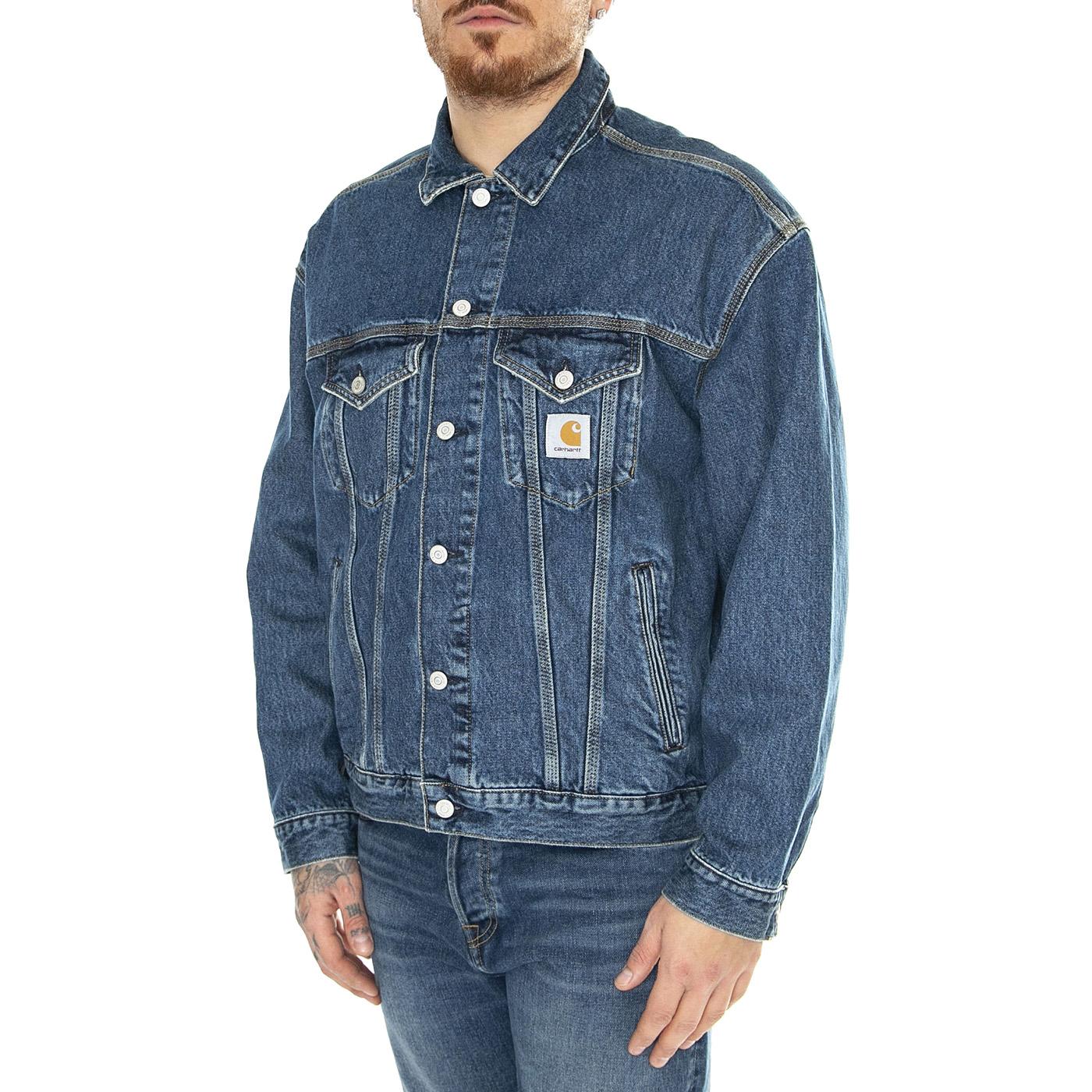 Helston Jacket Blue /cloud stone - Giacca Denim Jeans Uomo Blu I033352.014N  CARHARTT WIP 