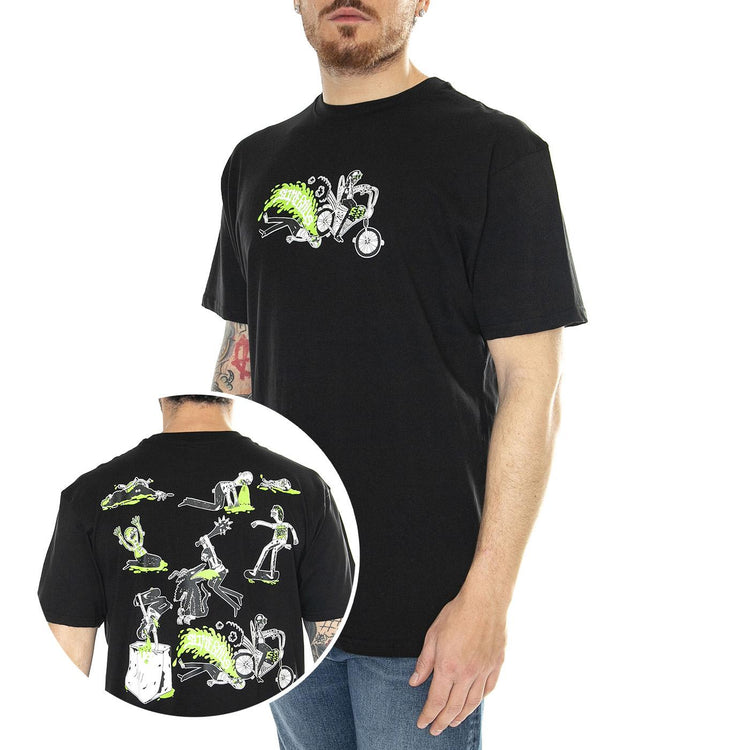 Scene Report Black - Maglietta Girocollo Uomo Nera SCA-TEE-11019  SANTA CRUZ 