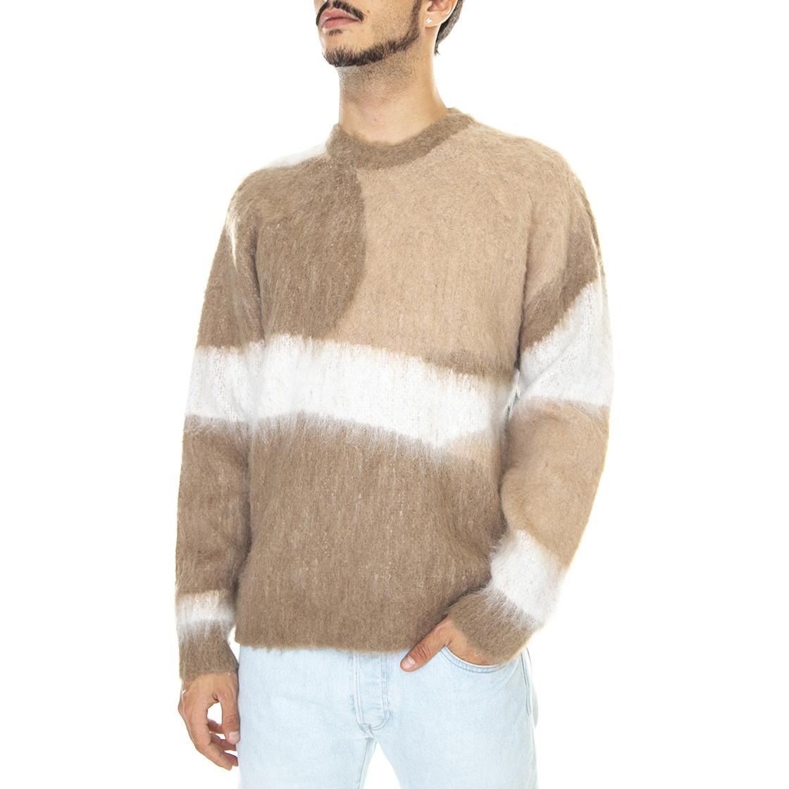Idlewood Sweater Stucco Multi - Maglione Girocollo Uomo Marrone / Multicolore 151000061-STC  OBEY 