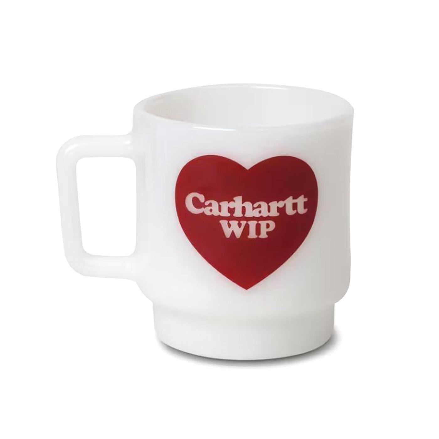 Heart Glass Mug White - Tazza Bianca con Stampa Rossa I035873.02XX . CARHARTT WIP 