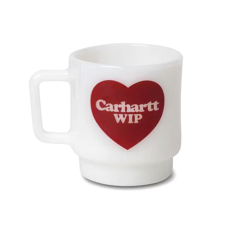 Heart Glass Mug White - Tazza Bianca con Stampa Rossa I035873.02XX . CARHARTT WIP 