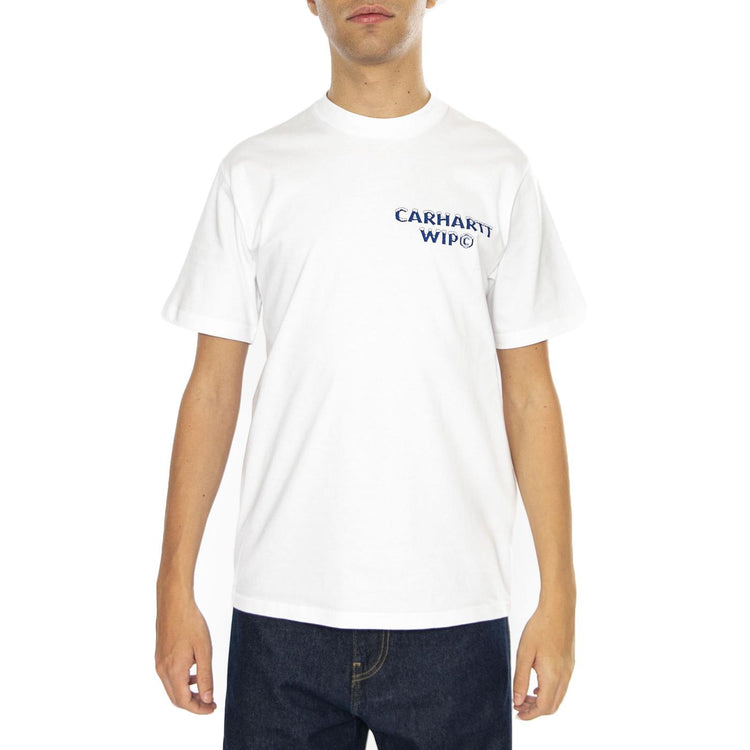 S/S Ice T-Shirt White - Maglietta Girocollo Uomo Bianca I034436.02XX  CARHARTT WIP 