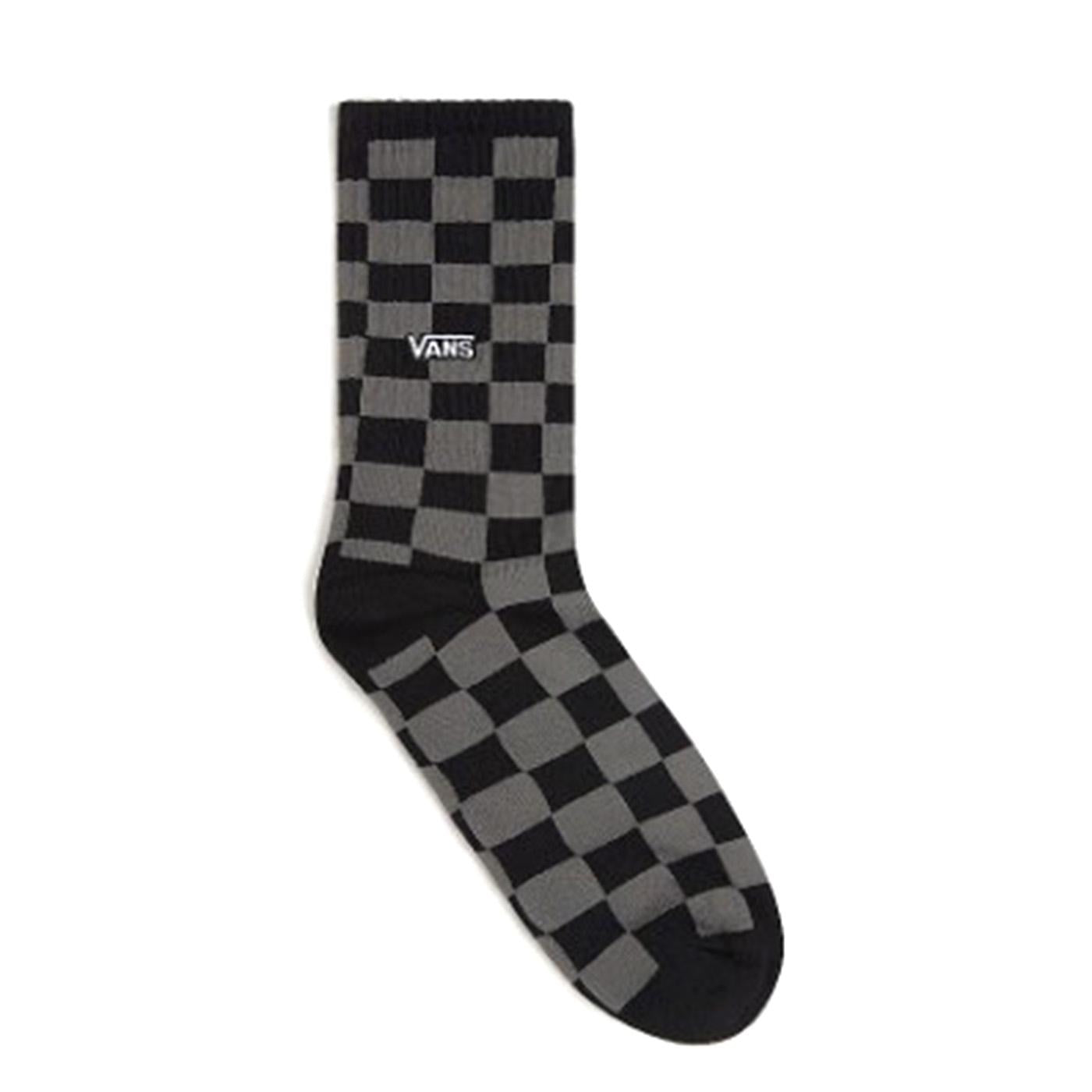 Checkerboard Crew Black / Charcoal - Calzini Multicolore VN000F0TBA51  VANS 