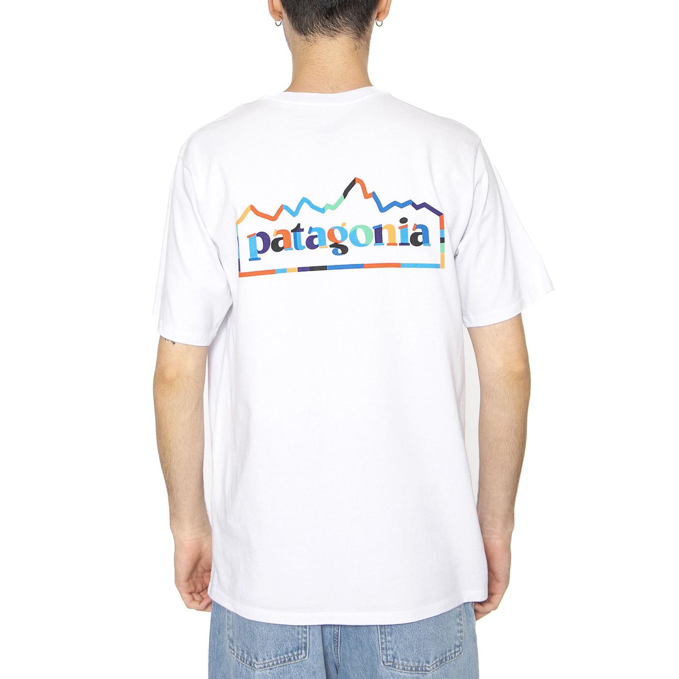 M's Unity Fitz Responsibili-Tee White - Maglietta Girocollo Uomo Bianca 37768-WHI  PATAGONIA 