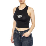 OVAL LOGO TANK BLACK - Canotta Donna Nera  Donna VANS