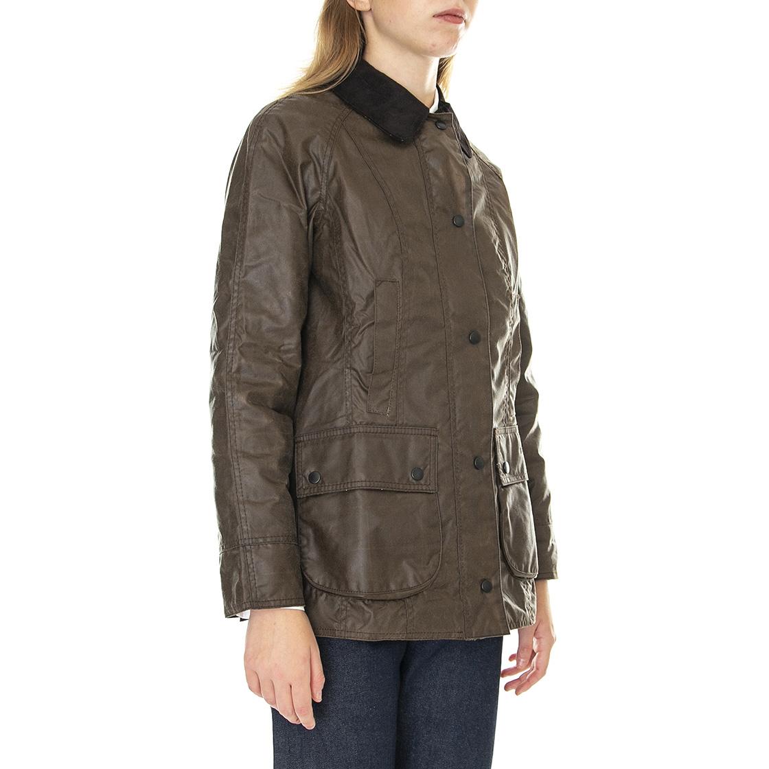 Classic Beadnell Wax Jacket Olive - Giacca Invernale Donna Marrone 222MLWX0668-OL71  BARBOUR 
