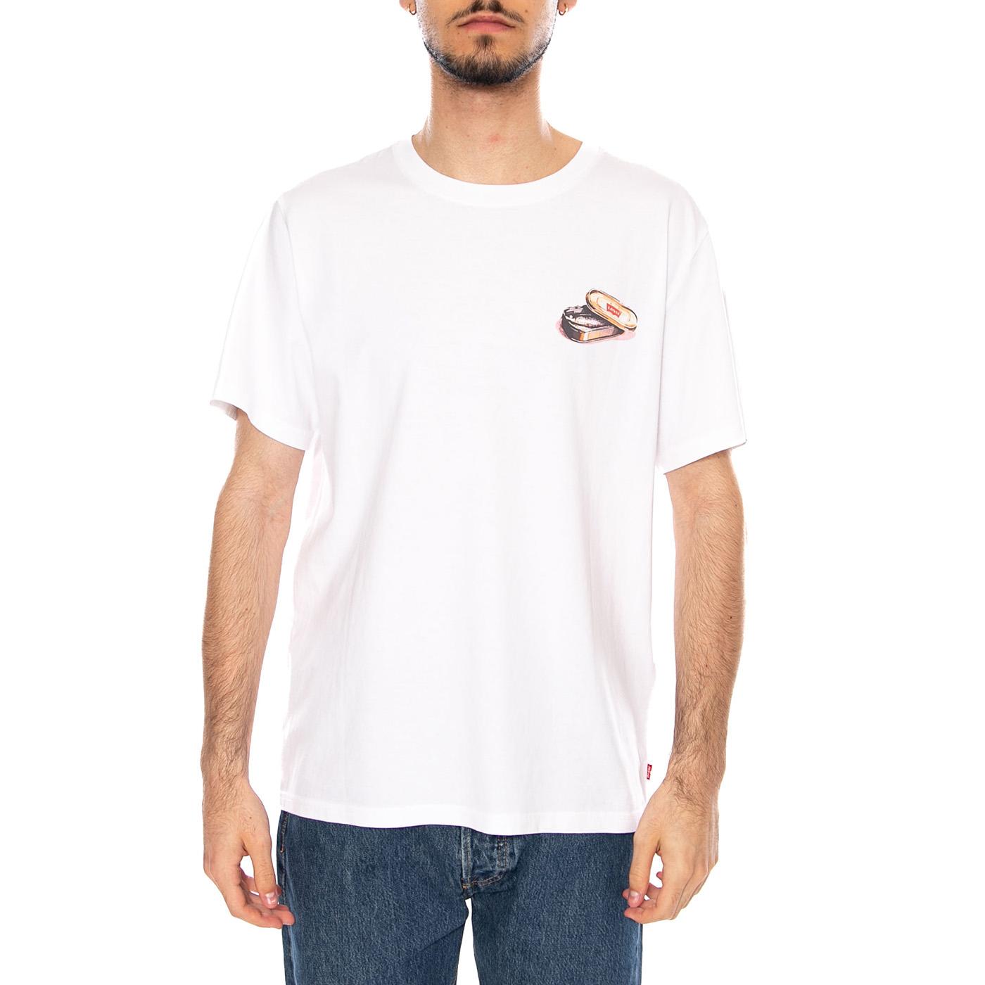 SS RELAXED FIT TEE - COASTAL CREATIVE FRESH AND SMOOTH PUMICE STONE - Maglietta Girocollo Uomo Bianca 16143 2386 LEVIS 