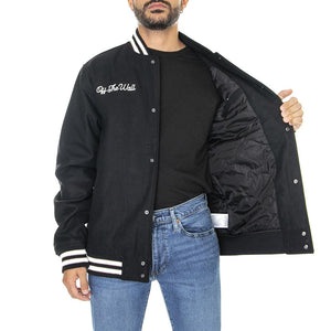 Checkerboard Research Varsity Jacket Black - Giacca Invernale Uomo Nera VN0A7S92BLK1  VANS 