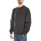 BRIXTON Herren-Sweatshirt mit Rundhalsausschnitt, bestickt, schweres Material, gewaschen, schwarz