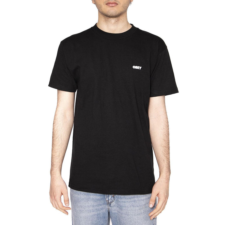 Bold Obey 2 Tee - Maglietta Girocollo Uomo Nera 165263016-BLK  OBEY 