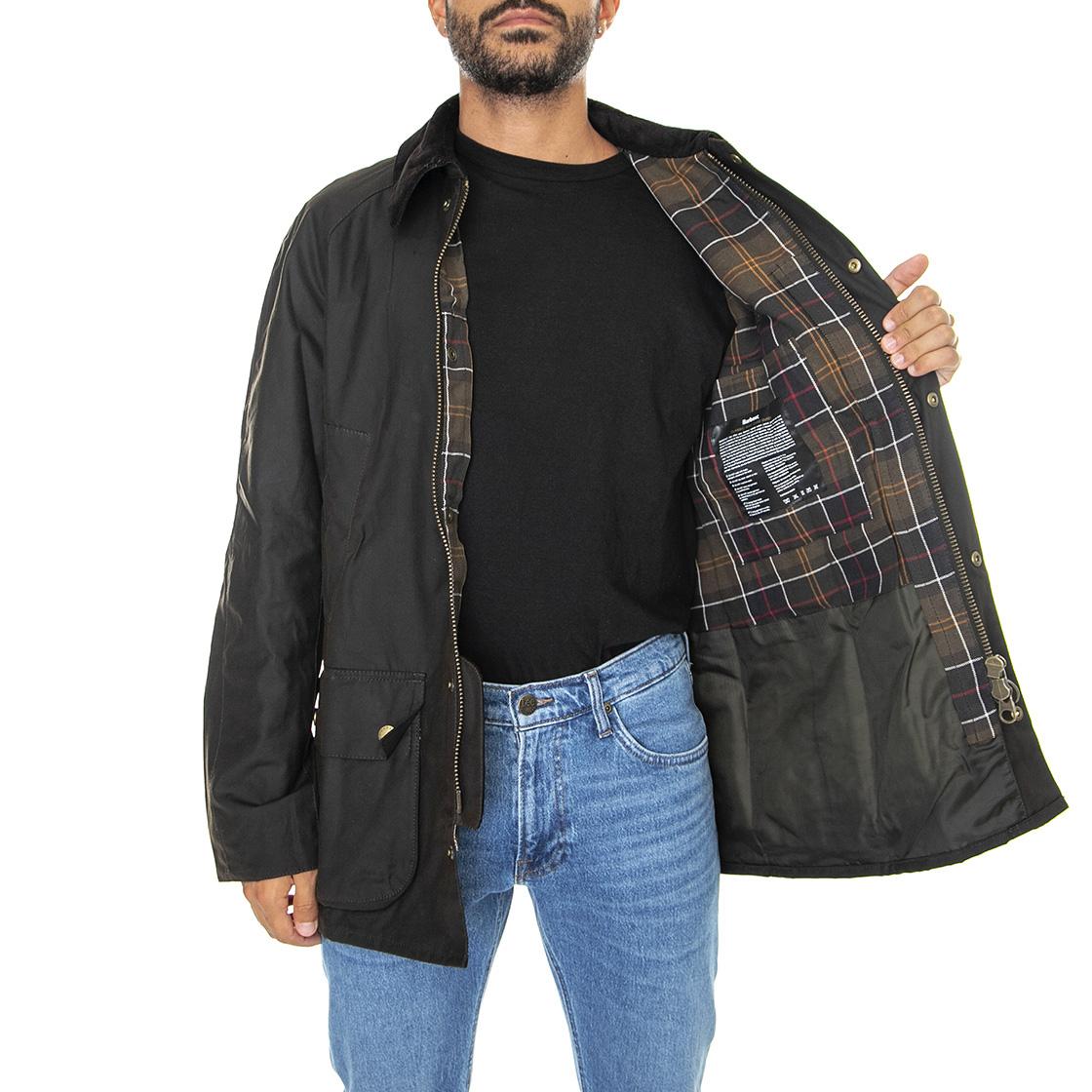 Ashby Wax Jacket Olive - Giacca Invernale Uomo Marrone 222MMWX0339-OL71 . BARBOUR 