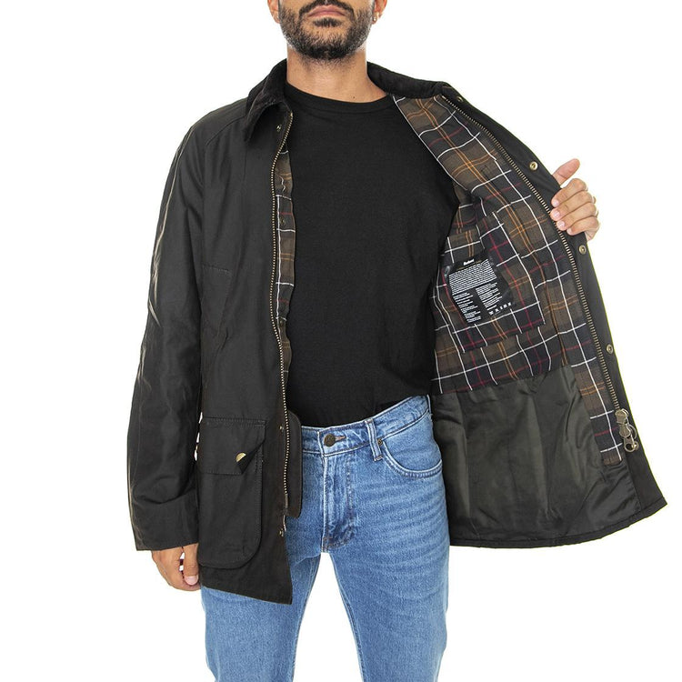 Ashby Wax Jacket Olive - Giacca Invernale Uomo Marrone 222MMWX0339-OL71 . BARBOUR 