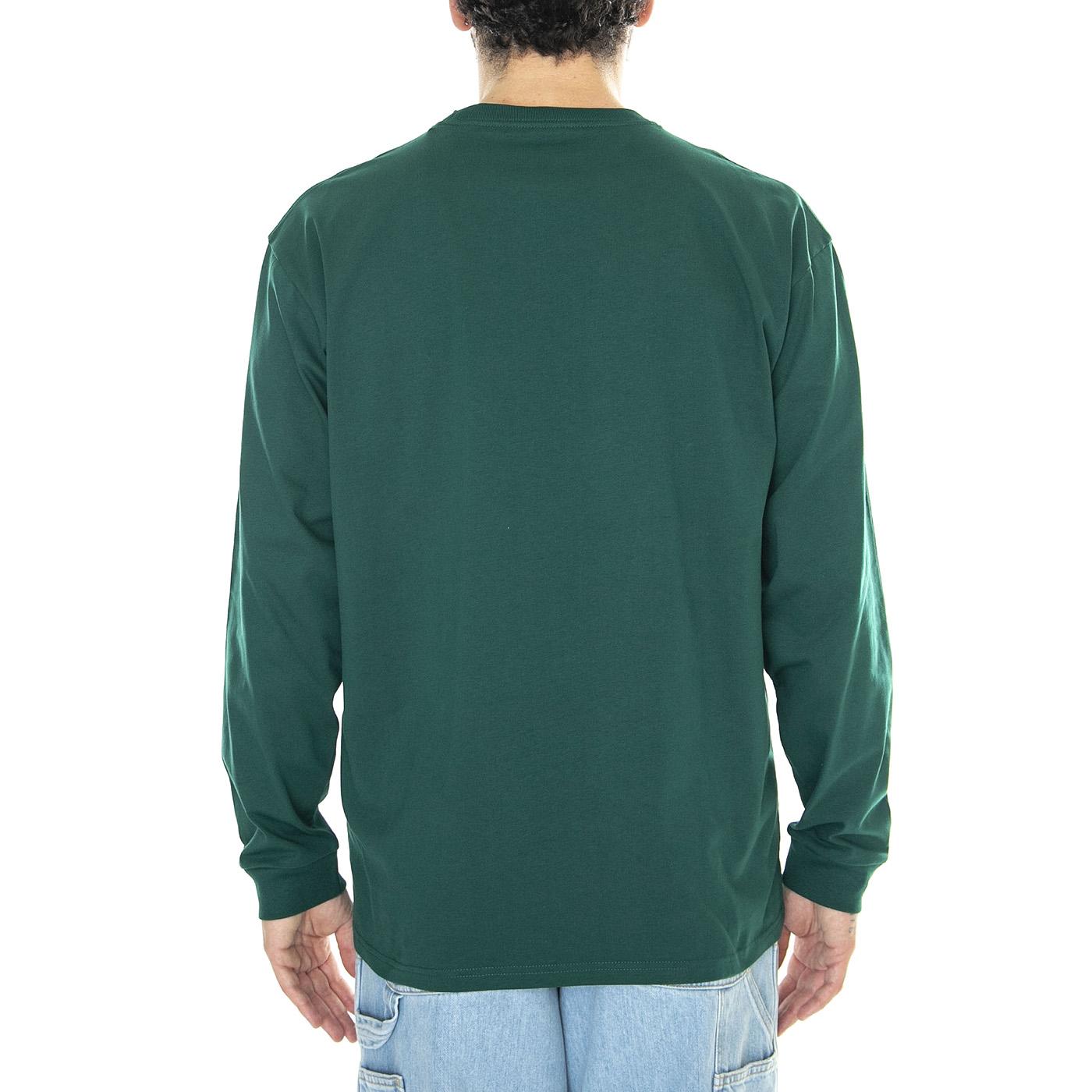 L/S Chase T-Shirt Chervil / Gold - Maglietta Girocollo Maniche Lunghe Uomo Verde I026392.1YWXX  CARHARTT WIP 