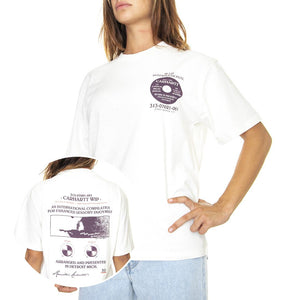 W' S/S Sensory T-Shirt Wax heavy stone wash - Maglietta Girocollo Donna Beige I030936-D660  CARHARTT WIP 