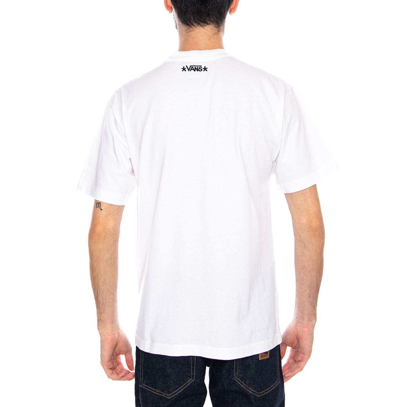 Skate Atiba Haze Curb Crew SS White - Maglietta Girocollo Uomo Bianca VN000QJP WHT1 VANS 