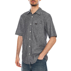 SS 1 PKT SHIRT DARK NAVY - Camicia Maniche Corte Uomo Blu Scuro 112378044 BL WRANGLER 