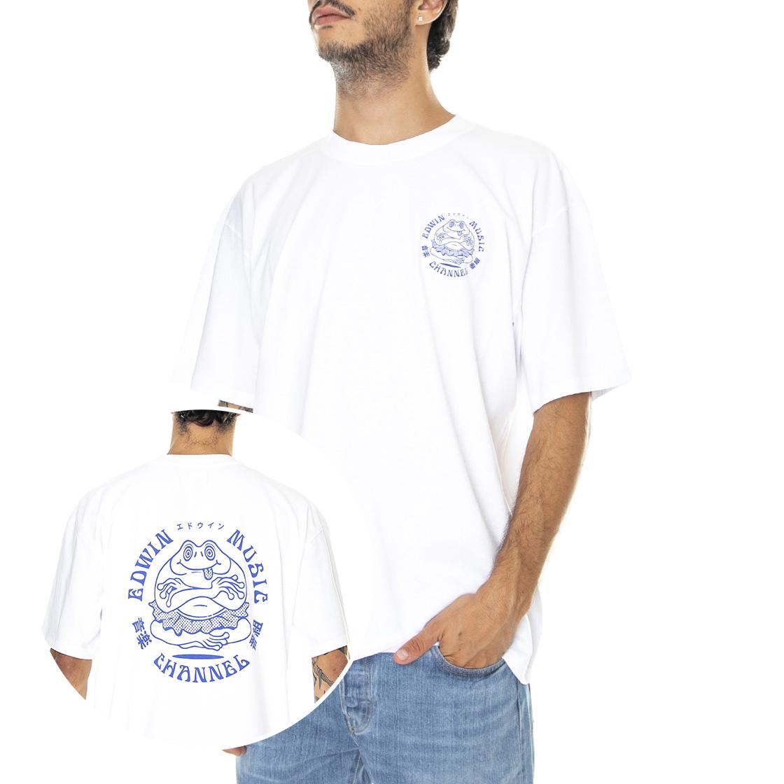 Edwin Music Channel Ts White - Maglietta Girocollo Uomo Bianca I031131.02.67.-02.67  EDWIN 
