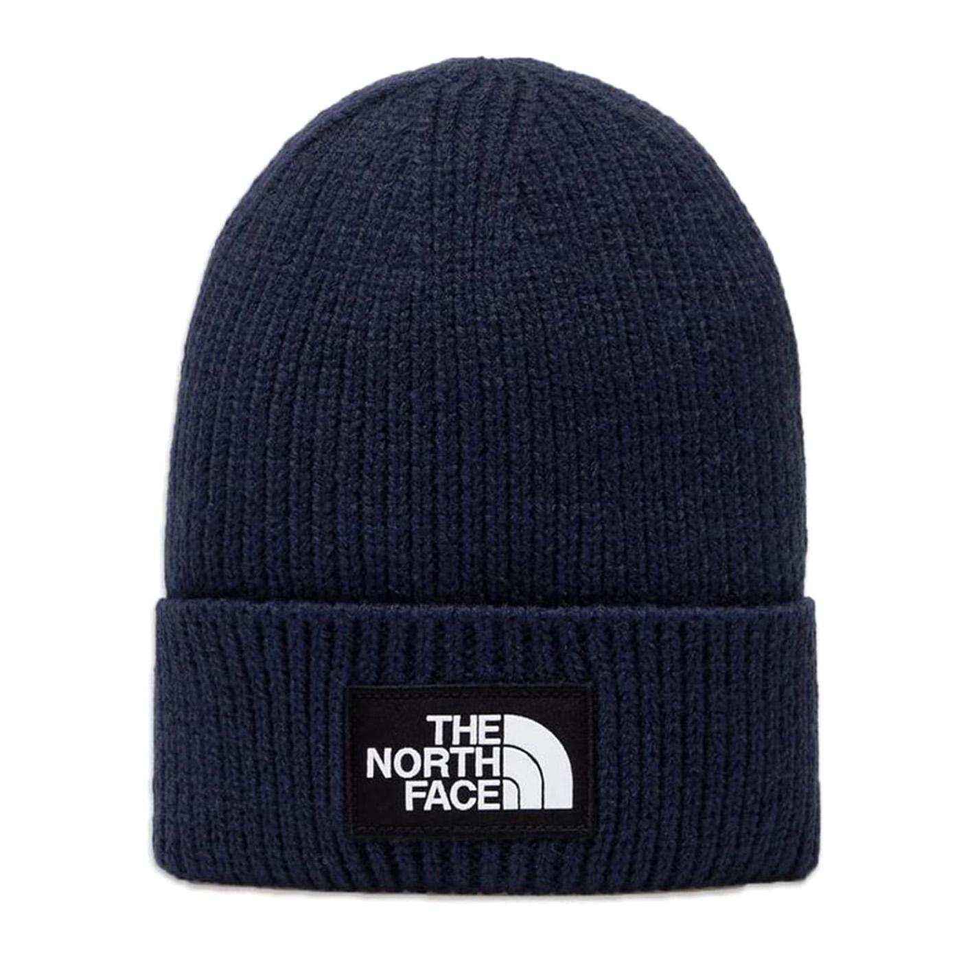 TNF Logo Box Cuffed Beanie Summit Navy - Cappellino a Cuffia Blu NF0A3FJX8K21  THE NORTH FACE 