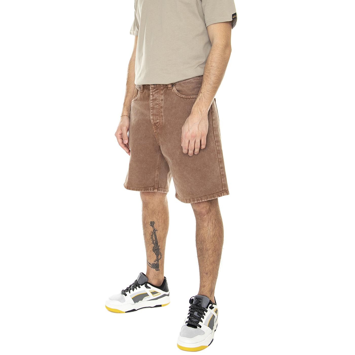 Newel Short Tamarind Worn Washed - Bermuda Uomo Marroni I029149-1CNWD  CARHARTT WIP 