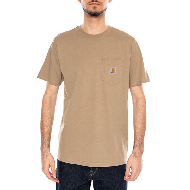 S/S Pocket T-Shirt Iroko - Maglietta Girocollo Uomo Marrone I030434 3IRXX CARHARTT WIP 