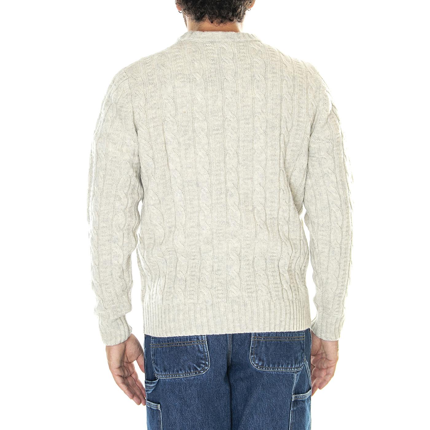 Tassoti Cable Crew Fog - Maglione Girocollo Uomo Grigio F4GFD002  FARAH 