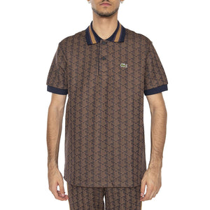 Maglietta M/C 9I4 Brown - Polo Shirt Uomo Marrone DH1417-9I4 . LACOSTE 