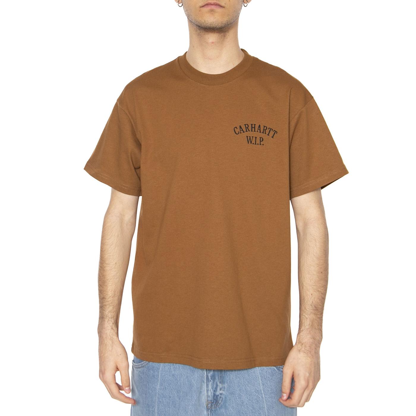 S/S Cabinetry T-Shirt Hamilton Brown / Black - Maglietta Girocollo Uomo Marrone I034779.08WXX  CARHARTT WIP 