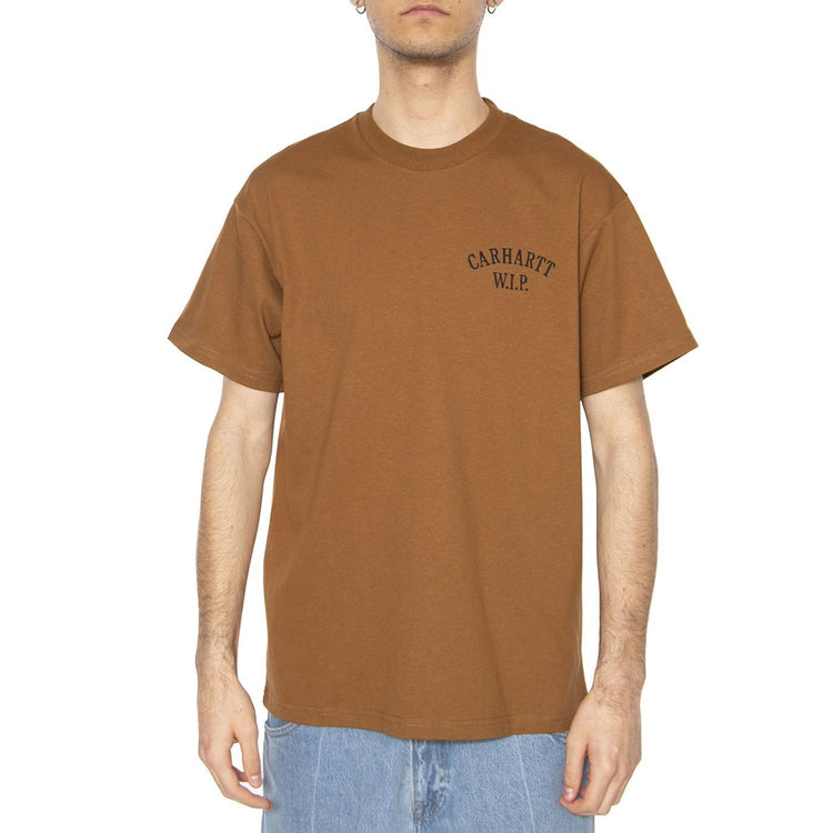 S/S Cabinetry T-Shirt Hamilton Brown / Black - Maglietta Girocollo Uomo Marrone I034779.08WXX  CARHARTT WIP 