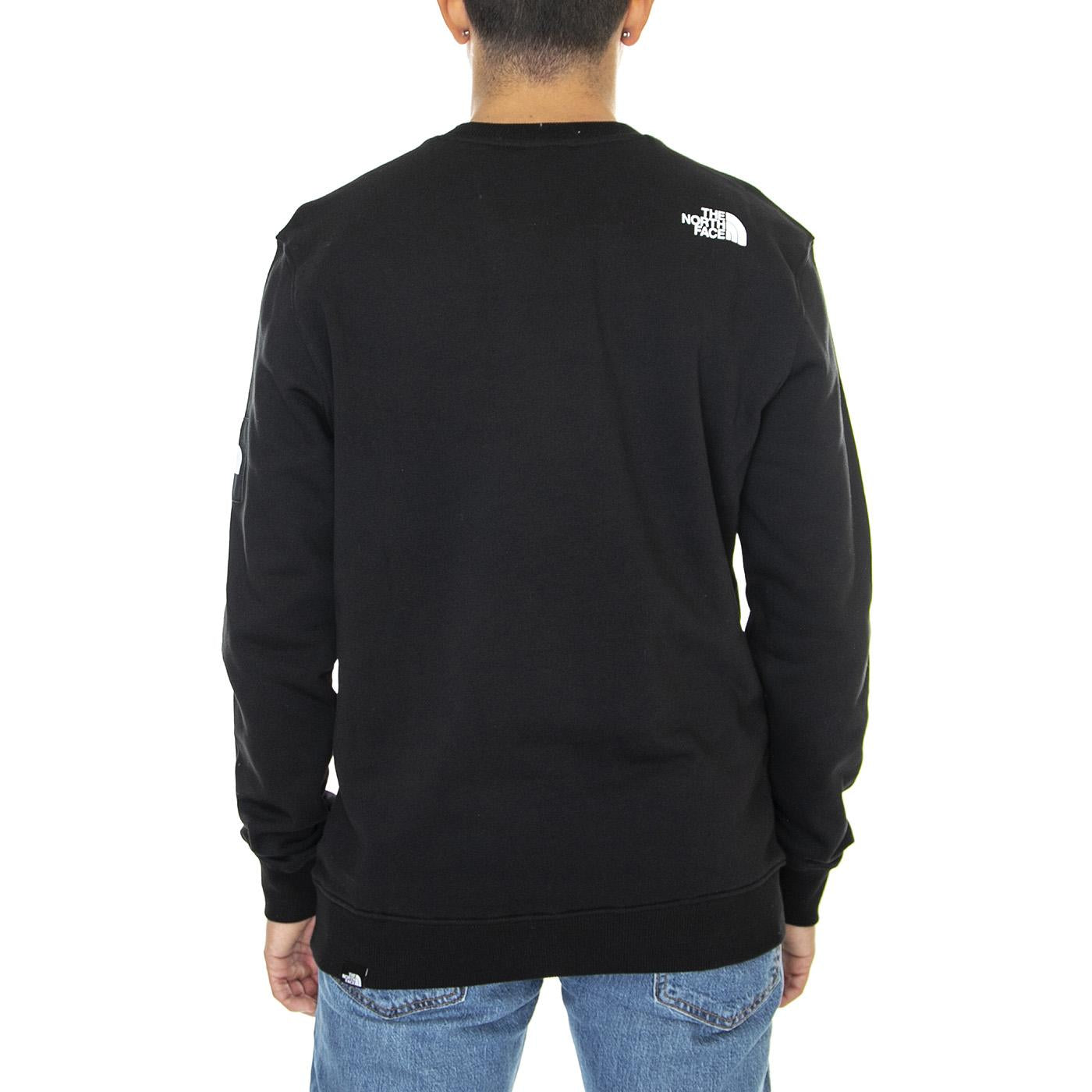 M Seasonal Fine Crew Tnf Black - Felpa Girocollo Uomo Nera NF0A7X36JK31  THE NORTH FACE 