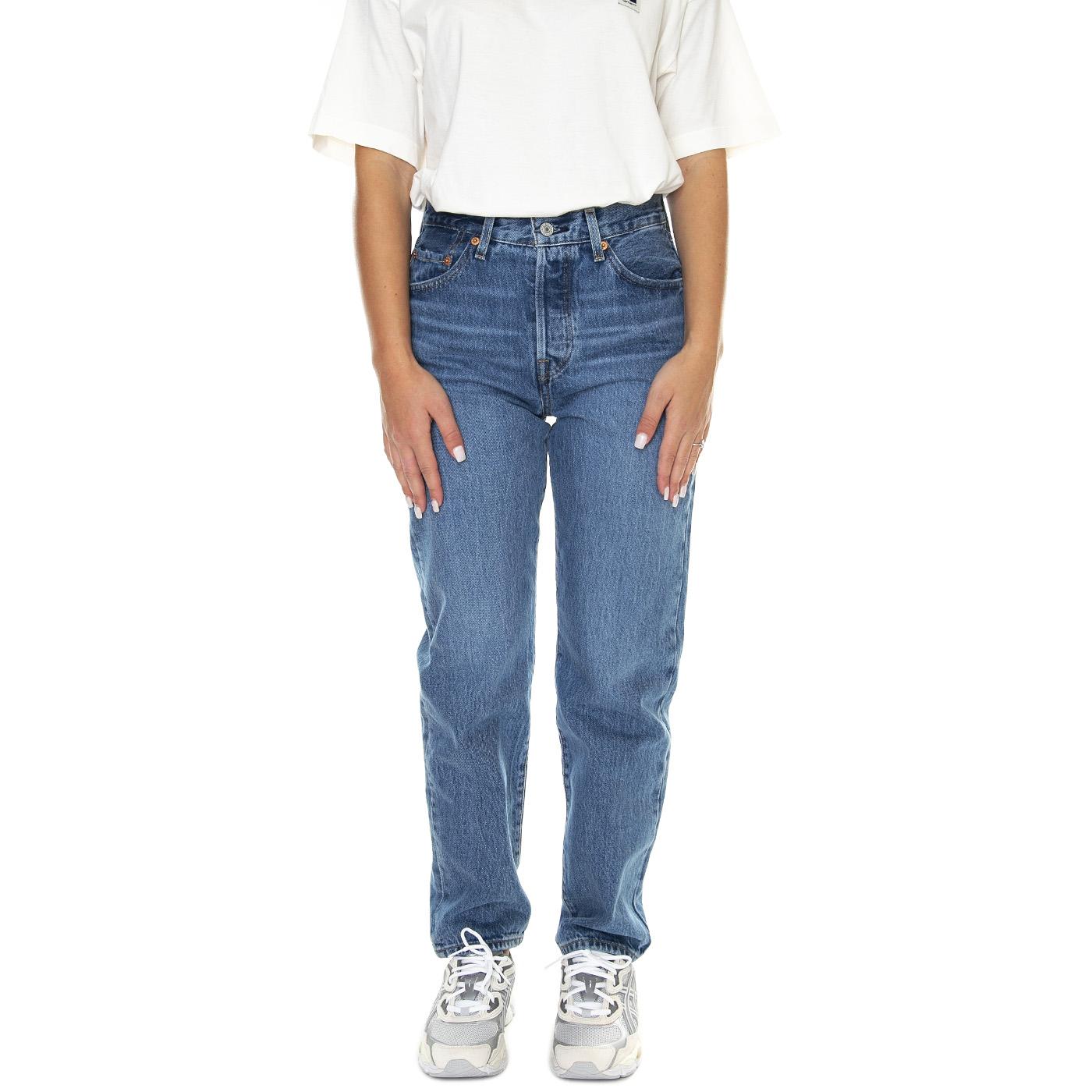 501 '81 Blue Beauty Med Indigo Worn In - Pantaloni Denim Jeans Donna Blu A4699-0009  LEVIS 