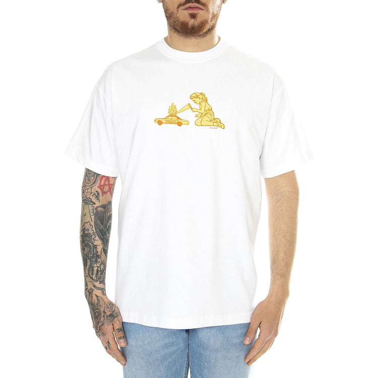 Playtime S/S Tee White - Maglietta Girocollo Uomo Bianca TS02181-WHITE  HUF 
